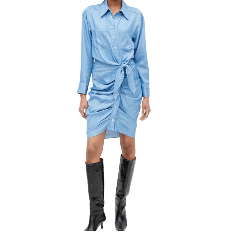 Veronica Beard Sierra Chambray Mini Dress NWT - Picture 2 of 6